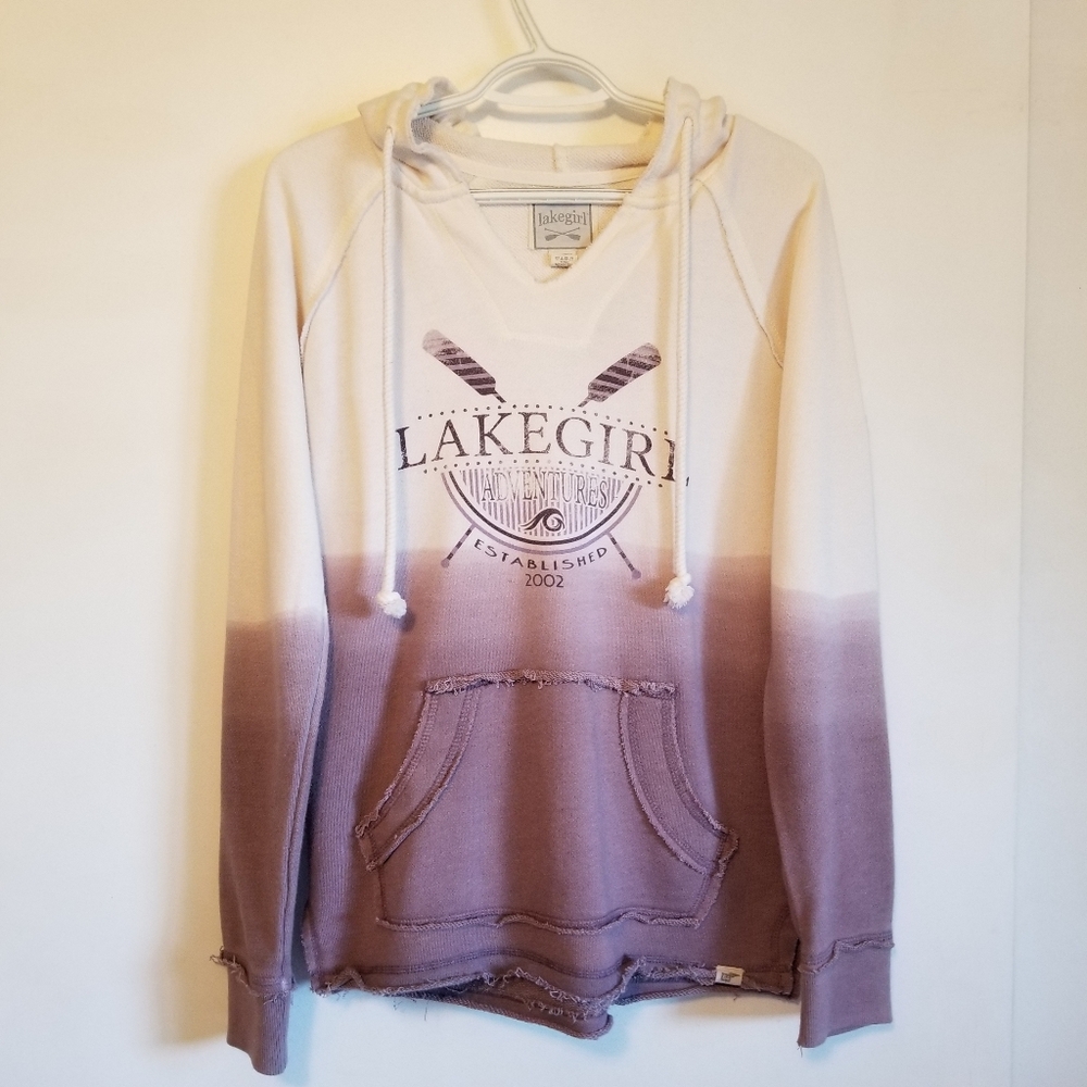 Lakegirl Adventures Ombre Sweatshirt Purple White Small
